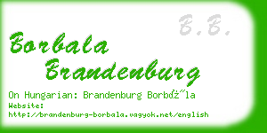 borbala brandenburg business card